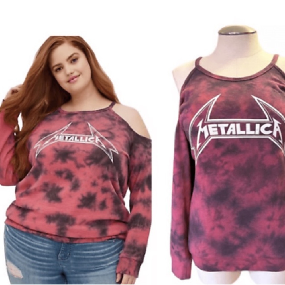 TORRID Metallica Cold Shoulder Sweatshirt BNWT Size 4
